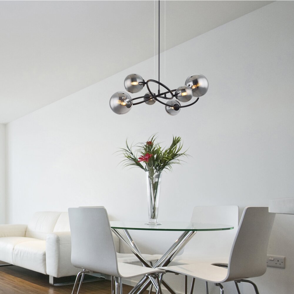 Globo RIHA Lampadario a sospensione LED Nero, 6-Luci main product photo