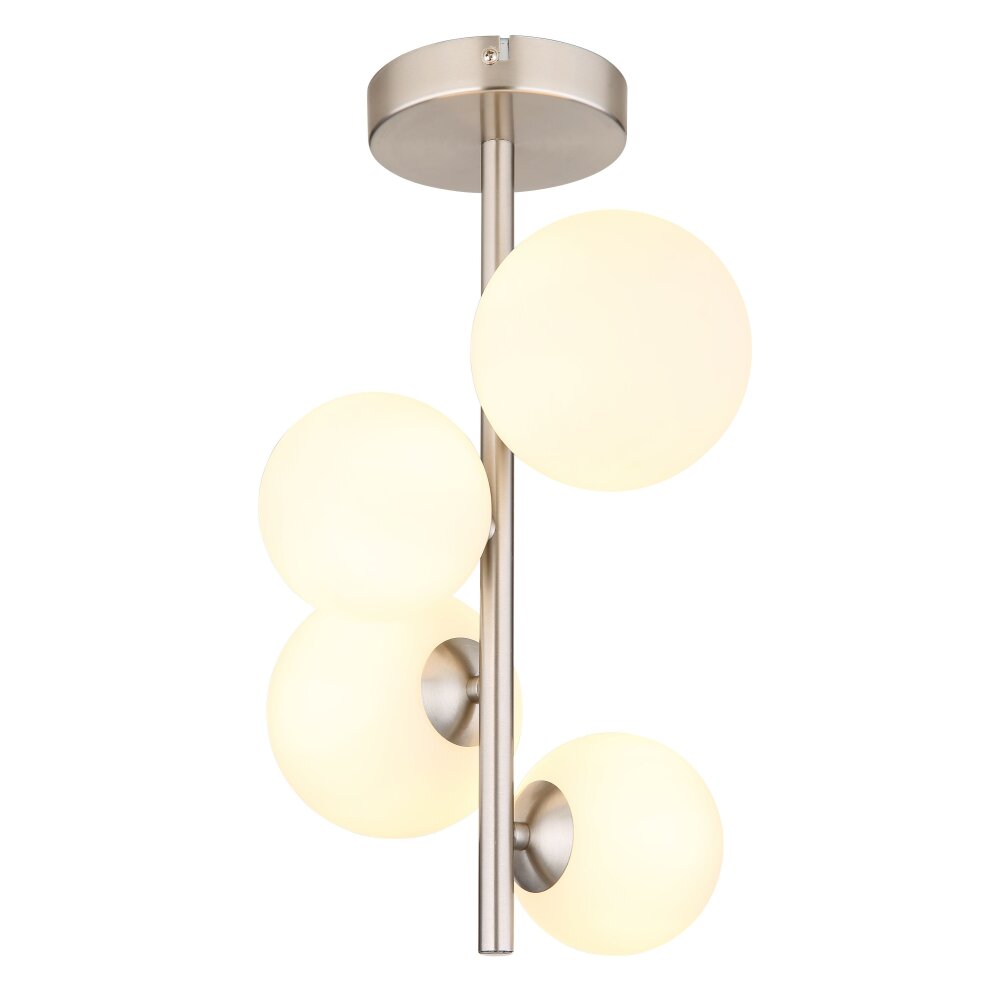 Globo RIHA Plafoniera LED Nichel opaco, 4-Luci main product photo