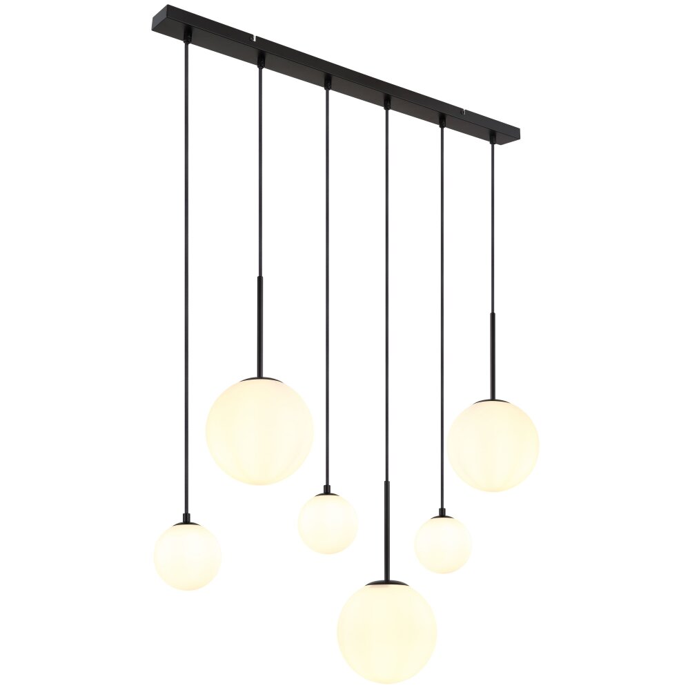 Globo HALLIE Lampadario a sospensione Nero, 6-Luci main product photo