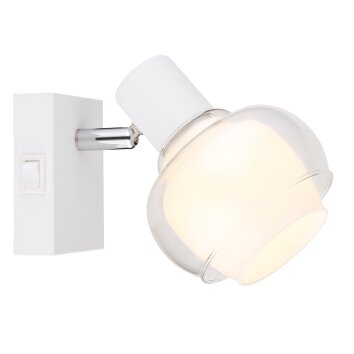 Globo TOKKI Applique Bianco, 1-Luce