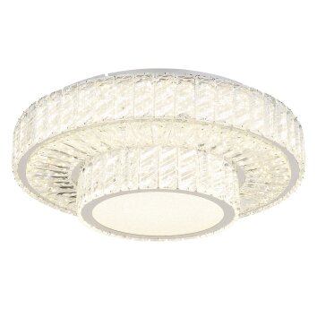 Globo MUCKY Plafoniera LED Cromo, 1-Luce, Telecomando