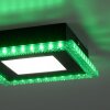 Leuchten-Direkt ACRI Plafoniera LED Nero, 2-Luci, Telecomando