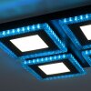 Leuchten-Direkt ACRI Plafoniera LED Nero, 2-Luci, Telecomando