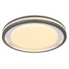 GloboTERPSA Plafoniera LED Grigio, Bianco, 1-Luce, Telecomando