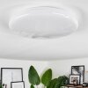 Melres Plafoniera LED Bianco, 1-Luce, Telecomando