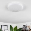 Melres Plafoniera LED Bianco, 1-Luce, Telecomando