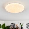 Melres Plafoniera LED Bianco, 1-Luce, Telecomando