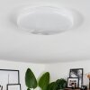 Melres Plafoniera LED Bianco, 1-Luce, Telecomando