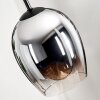 Vevino Lampadario a sospensione - Vetro Cromo, Chiaro, Grigio fumo, 3-Luci