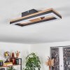 Cascada Plafoniera LED Marrone, Aspetto del legno, Nero, 1-Luce