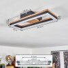 Cascada Plafoniera LED Marrone, Aspetto del legno, Nero, 1-Luce