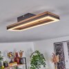 Cascada Plafoniera LED Marrone, Aspetto del legno, Nero, 1-Luce