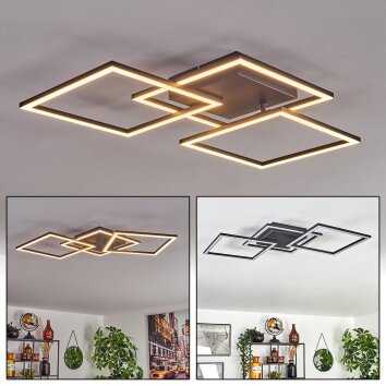 Obo Plafoniera LED Nero, 1-Luce