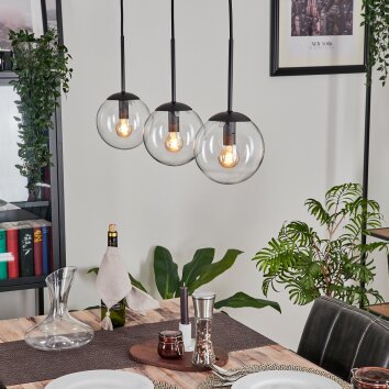 Gastor Lampadario a sospensione - Vetro Chiaro, 3-Luci