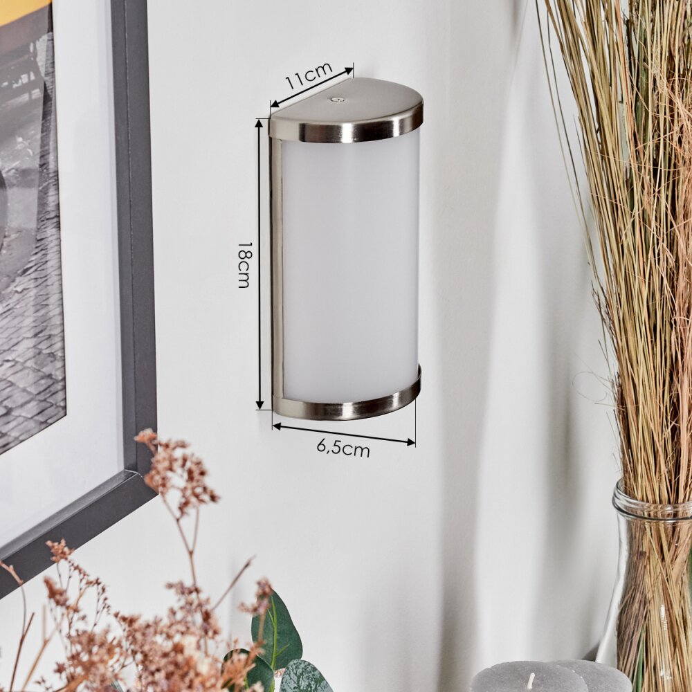 Hutton Applique LED Nichel opaco, 2-Luci