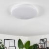 Melres Plafoniera LED Bianco, 1-Luce, Telecomando