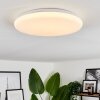 Melres Plafoniera LED Bianco, 1-Luce, Telecomando