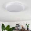 Melres Plafoniera LED Bianco, 1-Luce, Telecomando