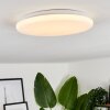 Melres Plafoniera LED Bianco, 1-Luce, Telecomando