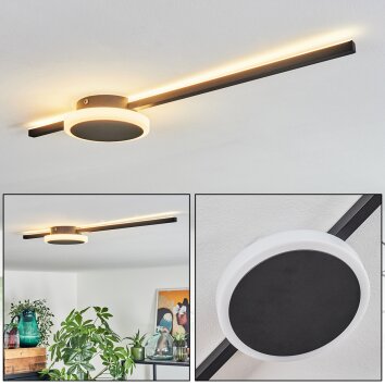 Amdal Plafoniera LED Nero, 2-Luci