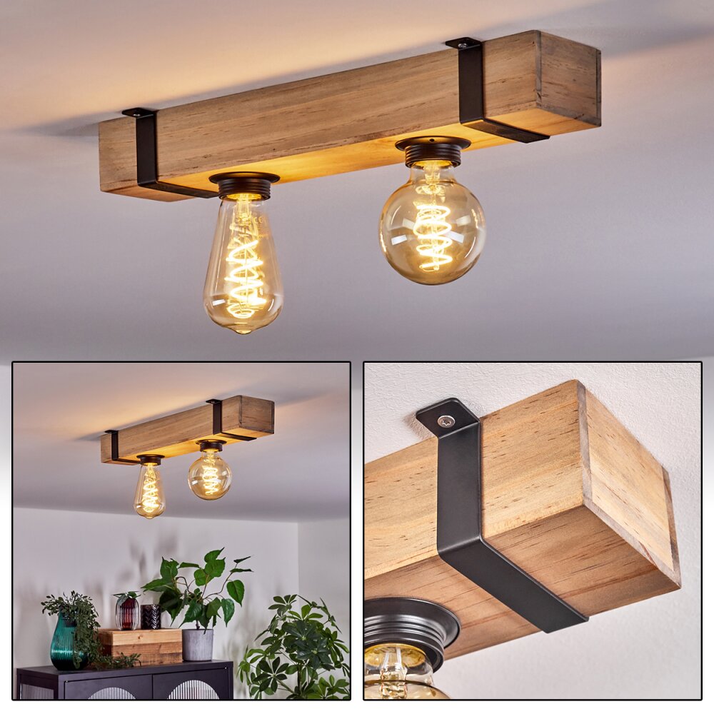Montgomery Plafoniera Écru, Nero, 2-Luci main product photo