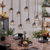 Koyoto Lampadario a sospensione Chiaro, Grigio fumo, 8-Luci