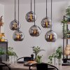 Koyoto Lampadario a sospensione - Vetro Cromo, Grigio fumo, 6-Luci