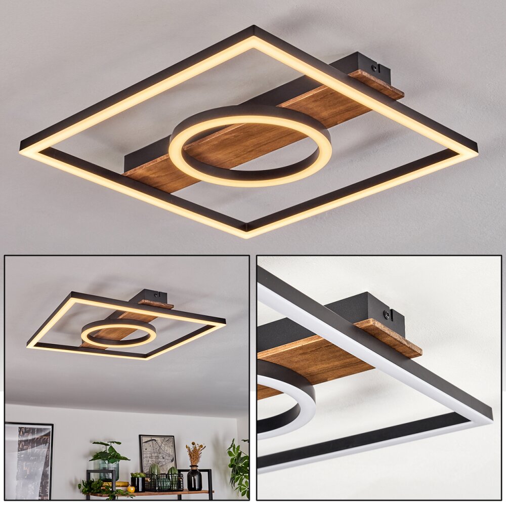 Taboneira Plafoniera LED Nero, 1-Luce main product photo