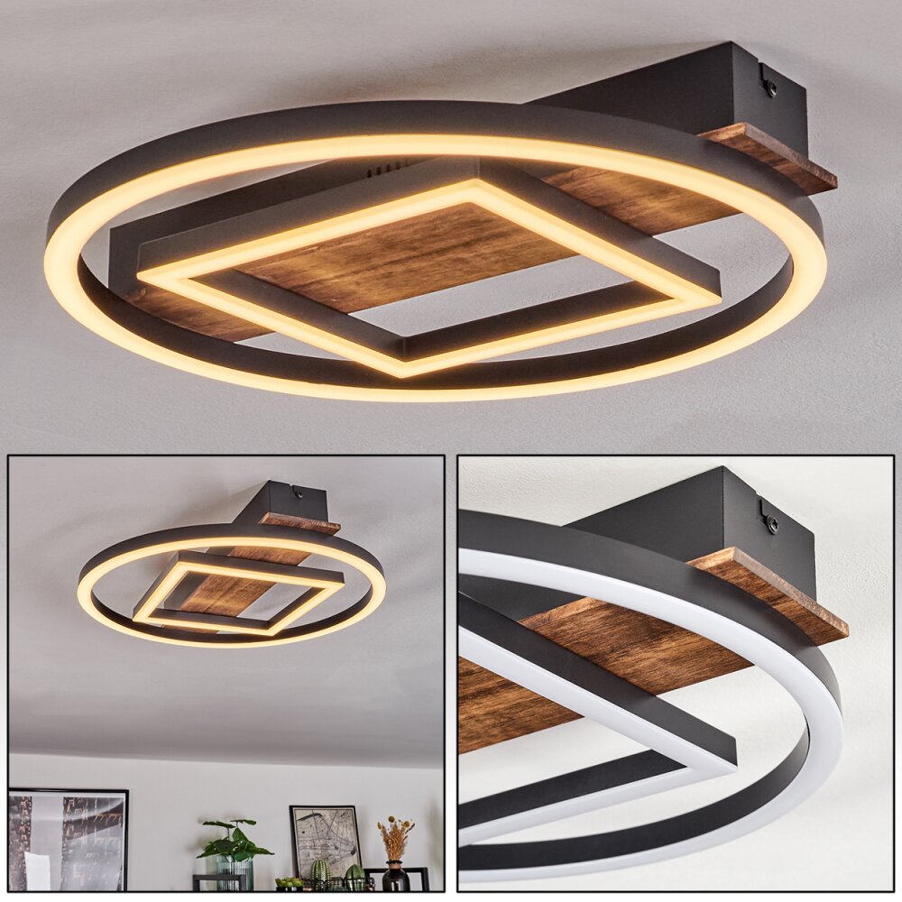 Taboneira Plafoniera LED Nero, 1-Luce main product photo