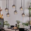 Koyoto Lampadario a sospensione - Vetro Cromo, Chiaro, Grigio fumo, 6-Luci