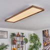 Longvic Plafoniera LED Aspetto del legno, Nero, 1-Luce