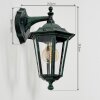 Loria Applique da esterno Verde, Nero, 1-Luce