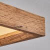 Longvic Plafoniera LED Marrone, Aspetto del legno, Nero, 1-Luce