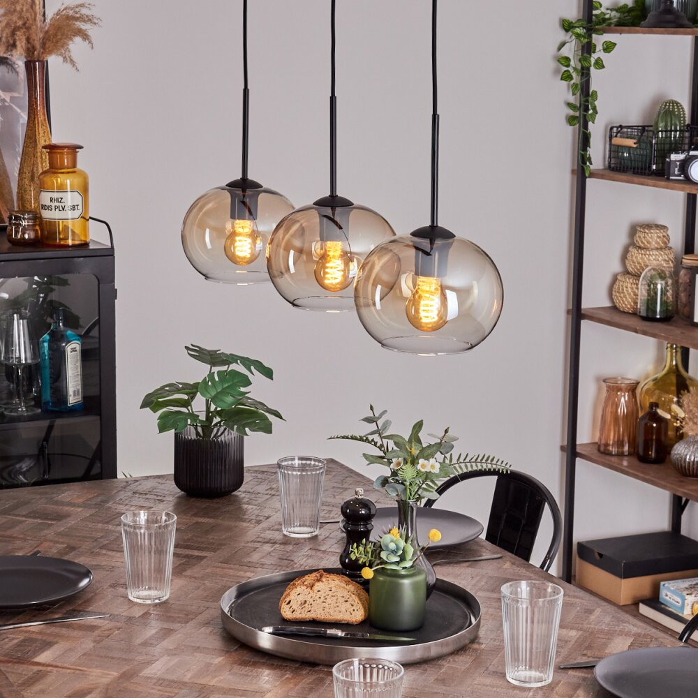 Apedo Lampadario a sospensione - Vetro Ambrato, Chiaro, 3-Luci main product photo
