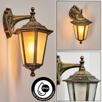 Loria Applique da esterno Oro, Nero, 1-Luce
