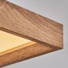 Longvic Plafoniera LED Marrone, Aspetto del legno, Nero, 1-Luce