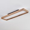 Longvic Plafoniera LED Marrone, Aspetto del legno, Nero, 1-Luce