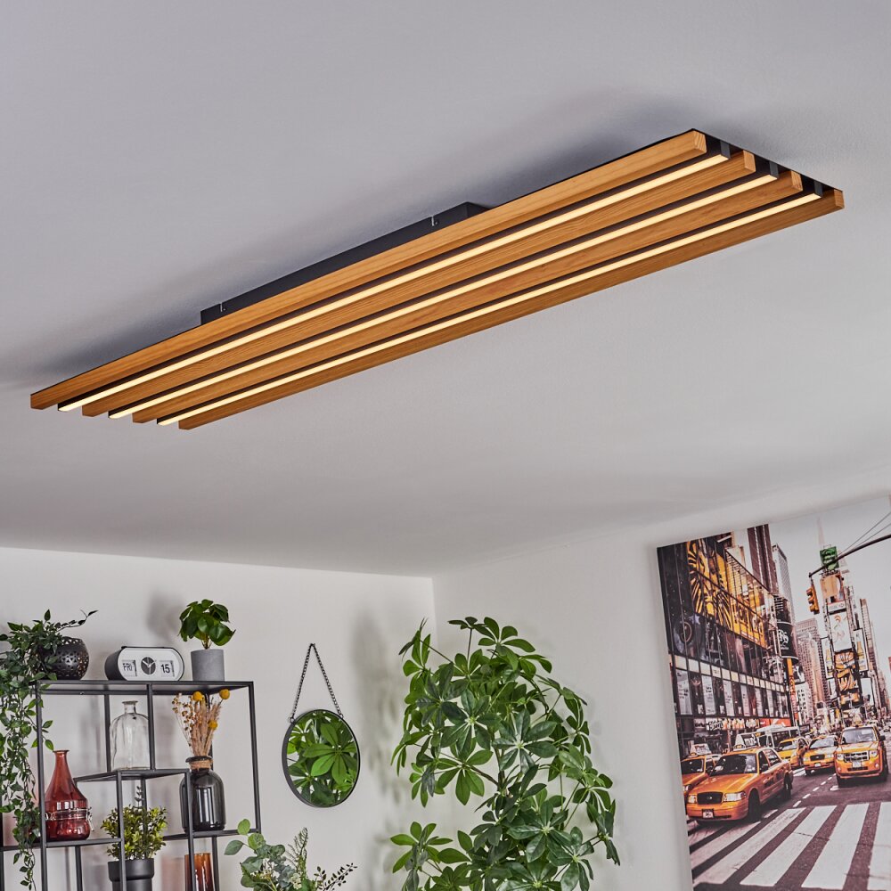 Favorina Plafoniera LED Écru, Nero, 1-Luce, Telecomando