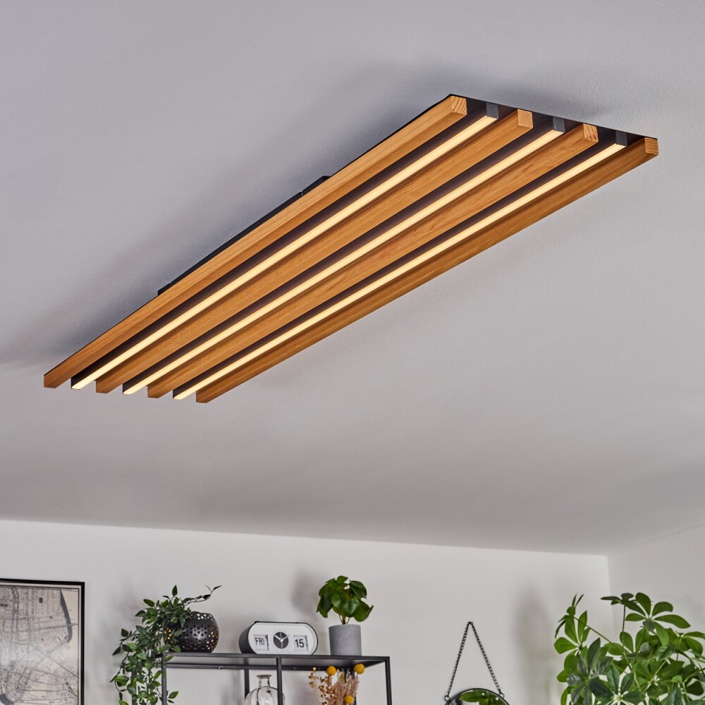 Favorina Plafoniera LED Écru, Nero, 1-Luce, Telecomando