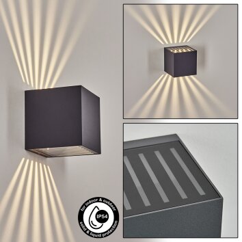 Barrero Applique da esterno LED Antracite, 1-Luce