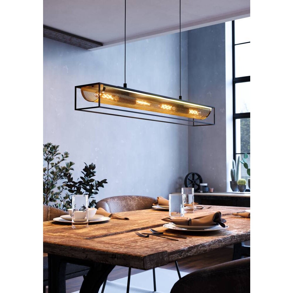 Eglo NOHALES Lampadario a sospensione Nero, 4-Luci main product photo