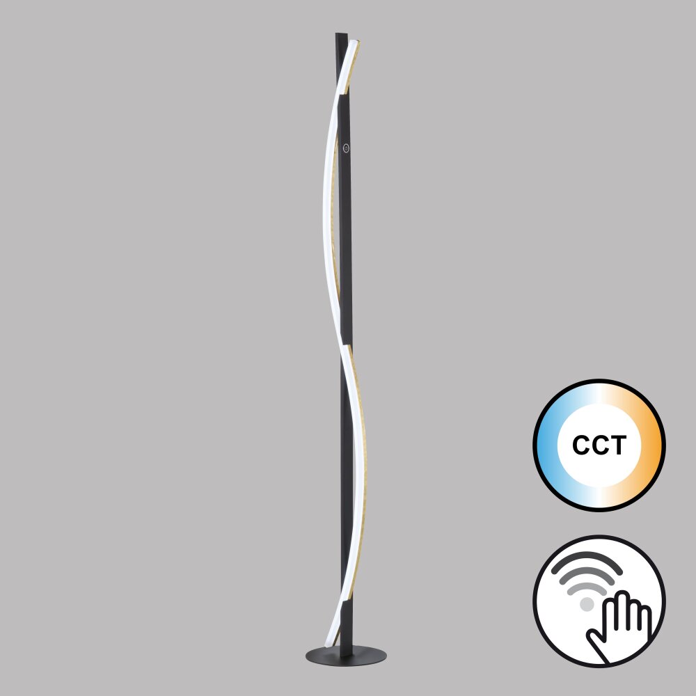 Fischer & Honsel Bridge Lampada da terra LED Nero, 1-Luce main product photo