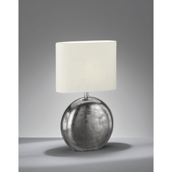 Fischer & Honsel Chambery Lampada da tavolo Nichel opaco, 1-Luce