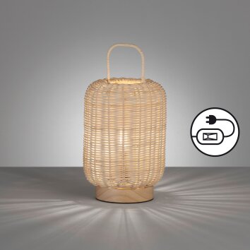 Fischer & Honsel Nature Lampada da tavolo Écru, 1-Luce