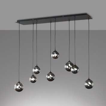 Fischer & Honsel Bala Lampada a Sospensione LED Nero, 8-Luci