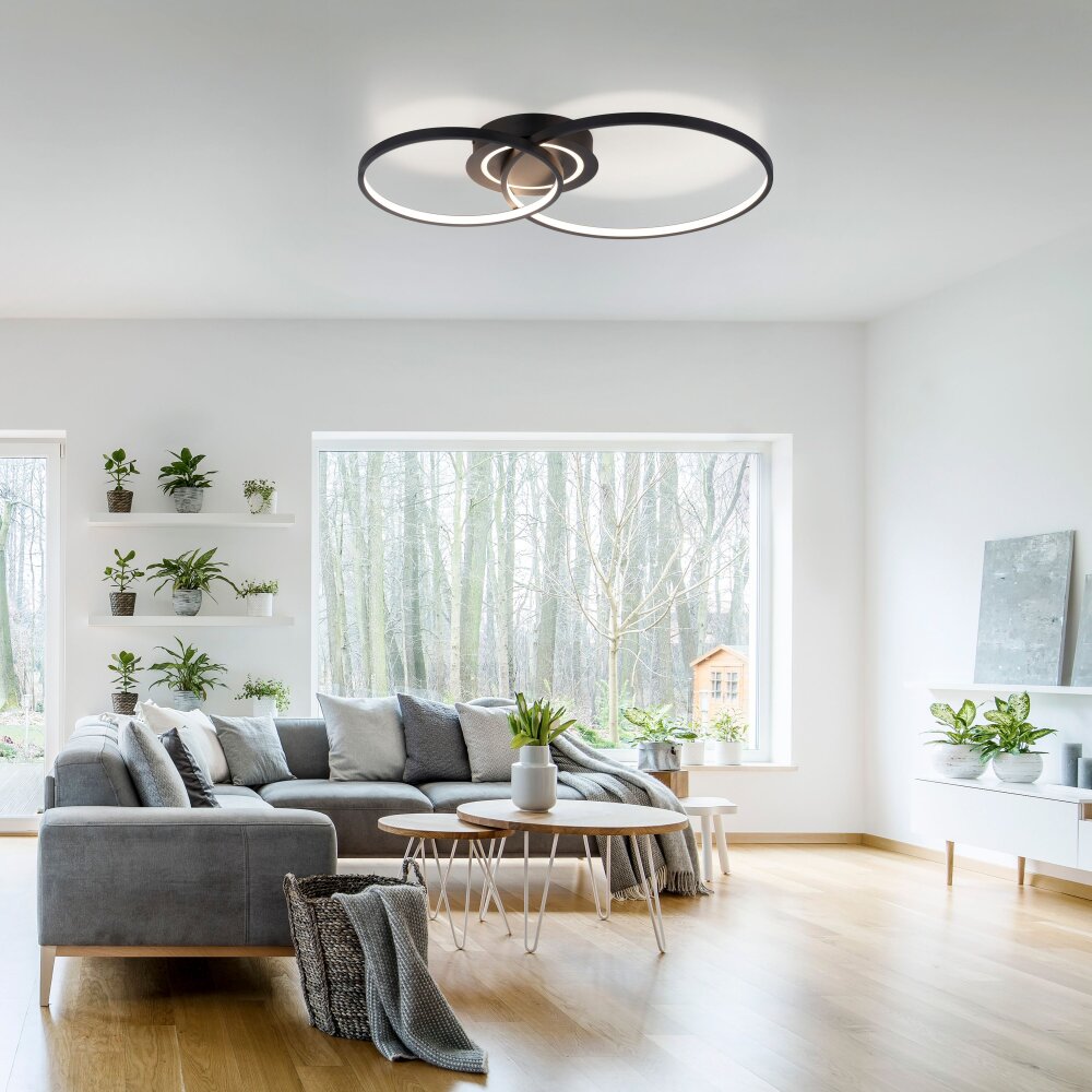 Leuchten-Direkt ASMINA Plafoniera LED Nero, 2-Luci main product photo