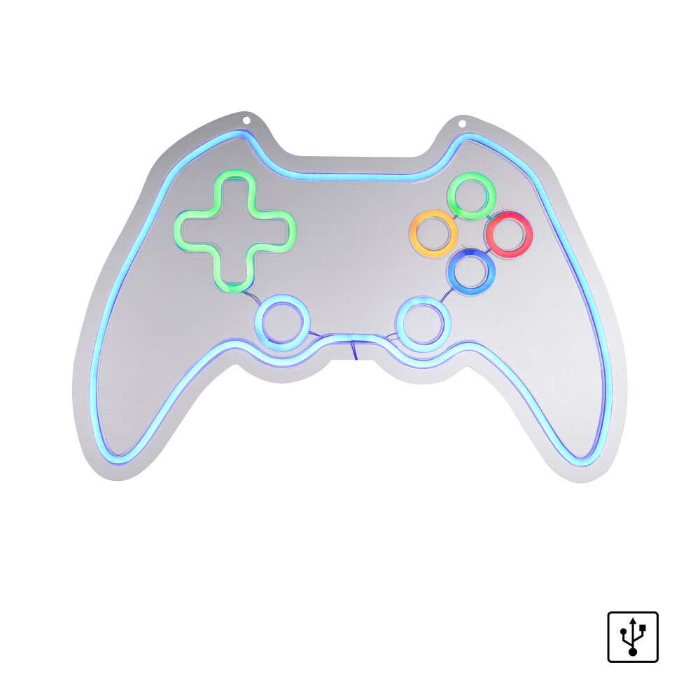 Leuchten-Direkt NEON-GAMER Lampada decorativa LED Colorato, 1-Luce