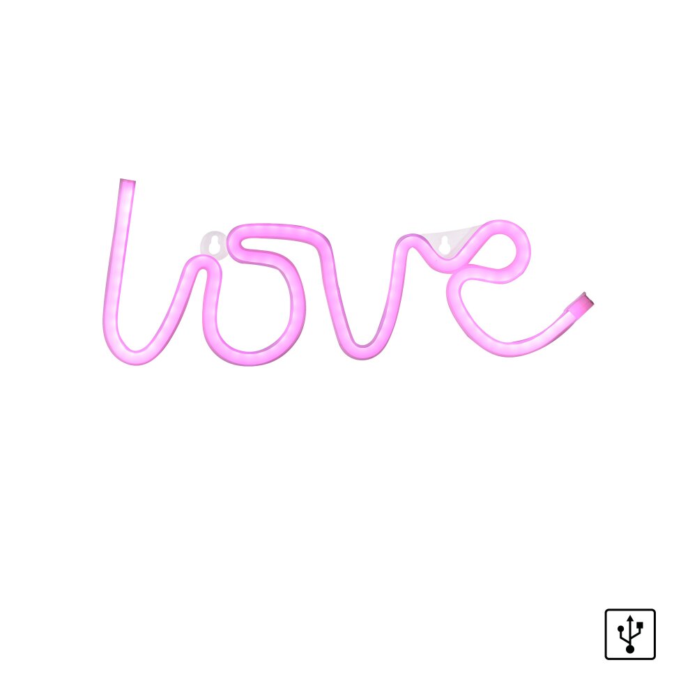 Leuchten-Direkt NEON-LOVE Lampada decorativa LED Fucsia, 1-Luce