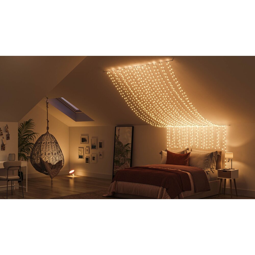 Philips Hue Festavia Catenaria luminosa LED Nero, 250-Luci, Cambia colore