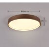 Trio DOHA Plafoniera LED Marrone, 1-Luce